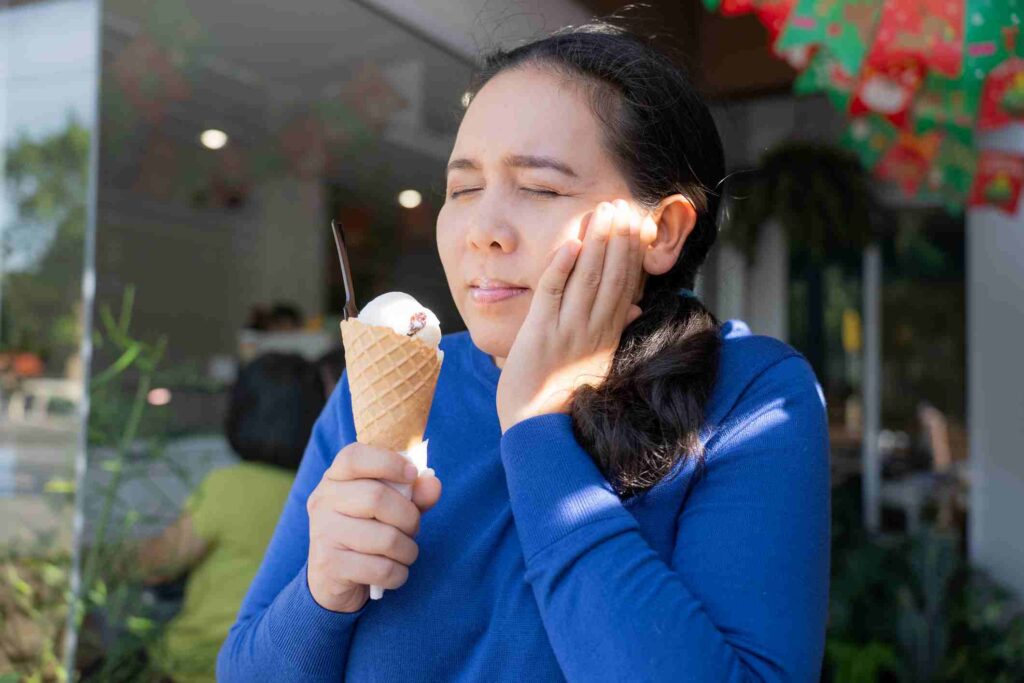 Woman before her wisdom teeth removal procedure in Centreville, VA