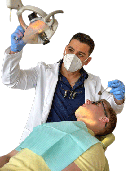 The patient is sitting comfortably for Dental Treatment In Centreville, VA